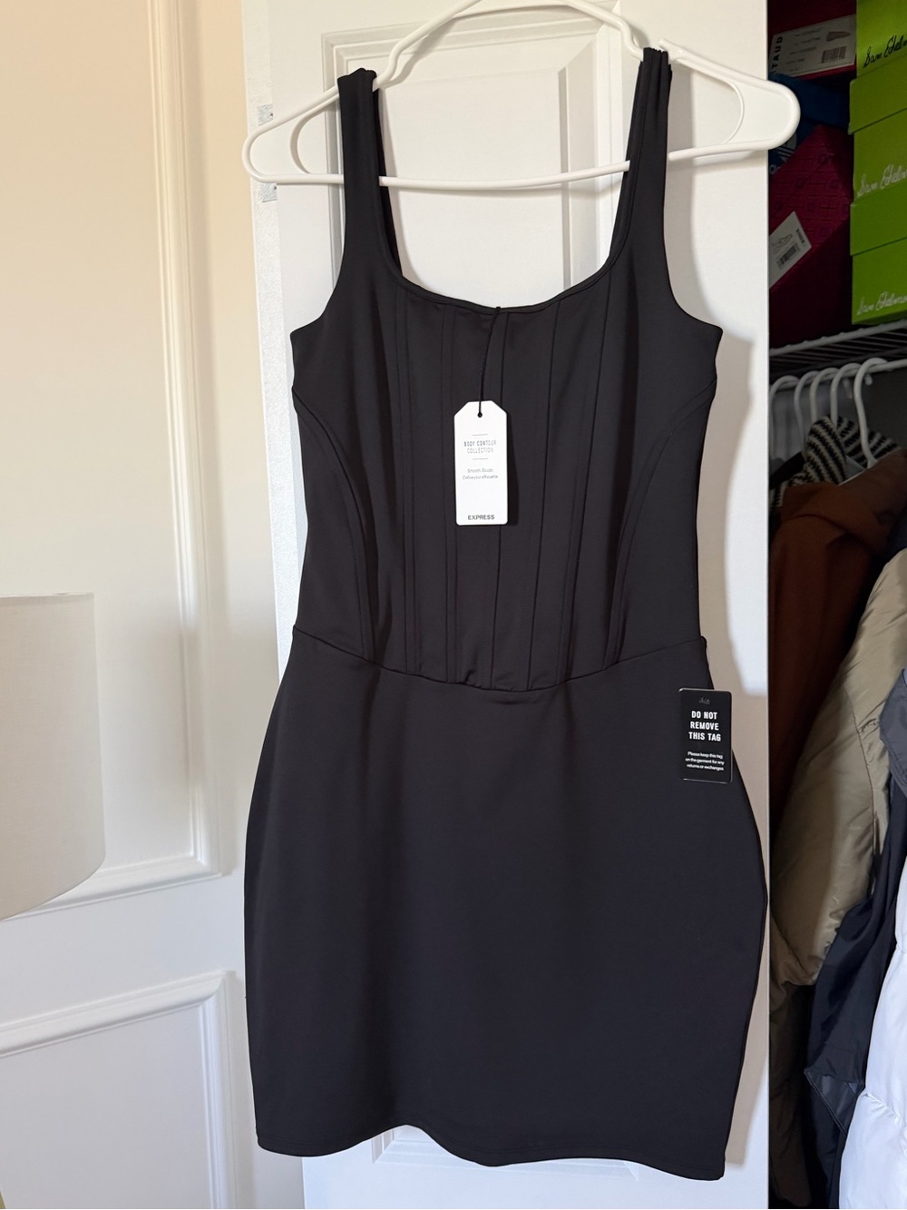 Express NWT Black Women's Sleeveless Mini Sheath Dress